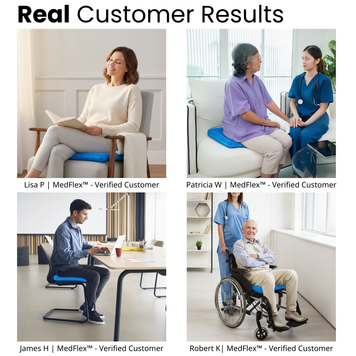 MedFlex™ Dual-Layer Gel Seat Pro